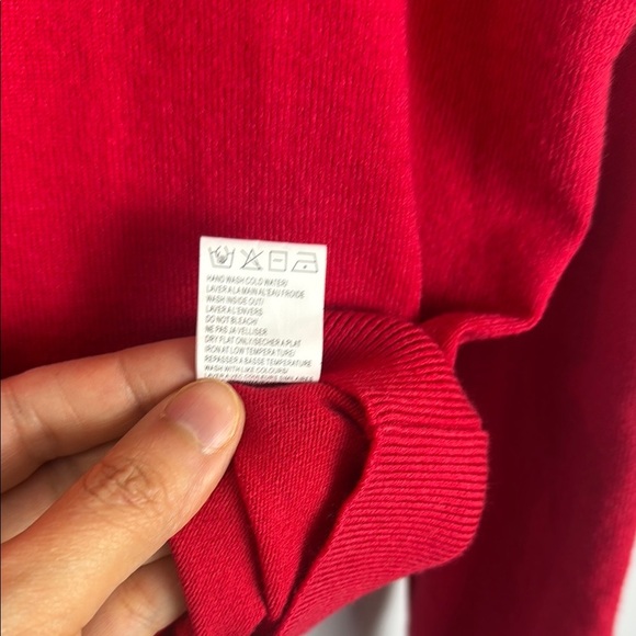 Red Coral Chic Super Soft Red Turtleneck Neck Sweater Size Large/XLarge - Picture 8 of 9
